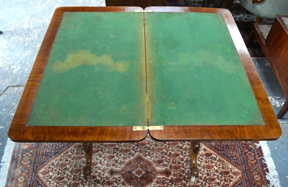 A Victorian walnut games/work table, the - Image 4 of 5