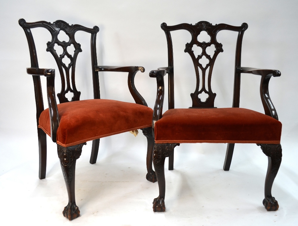 A pair of George III Chippendale style c