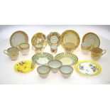 Three Bloor Derby Cups with a saucer en-