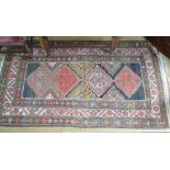 Antique Persian Kurdish rug, geometric d