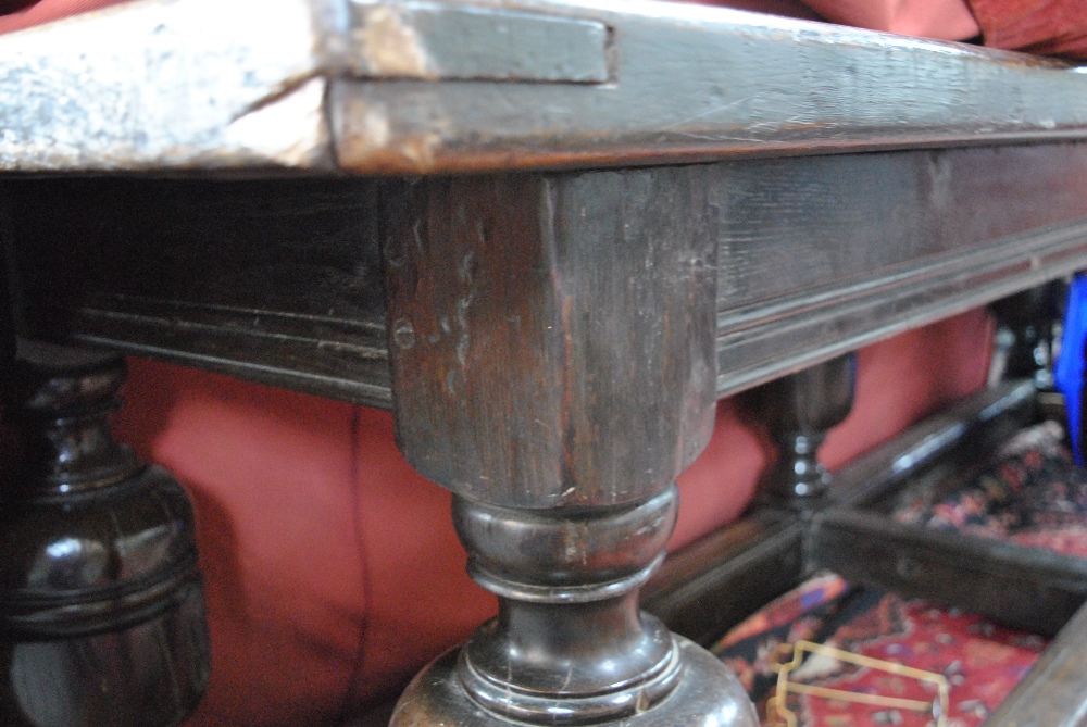 A substantial jointed oak refectory tabl - Image 2 of 9
