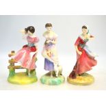 Three Royal Doulton figurines - Spring,