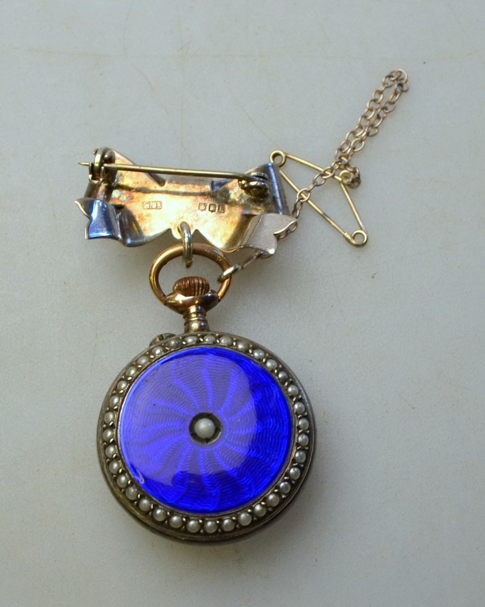 A Swiss 800 grade and gilt lady's fob wa - Image 2 of 2