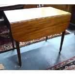 A Victorian mahogany pembroke table, the