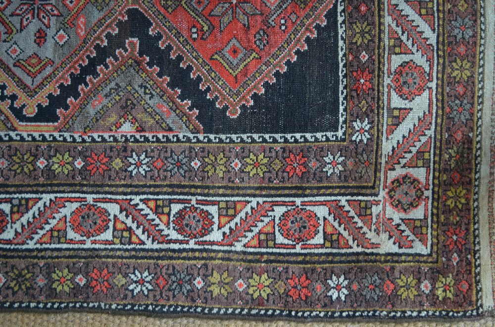 Antique Persian Kurdish rug, geometric d - Image 2 of 3