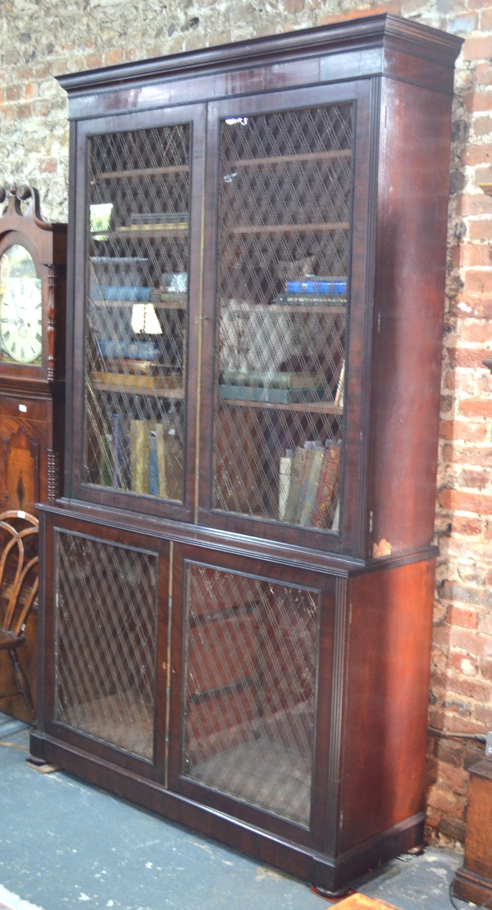 A George III mahogany library bookcase i - Image 2 of 7