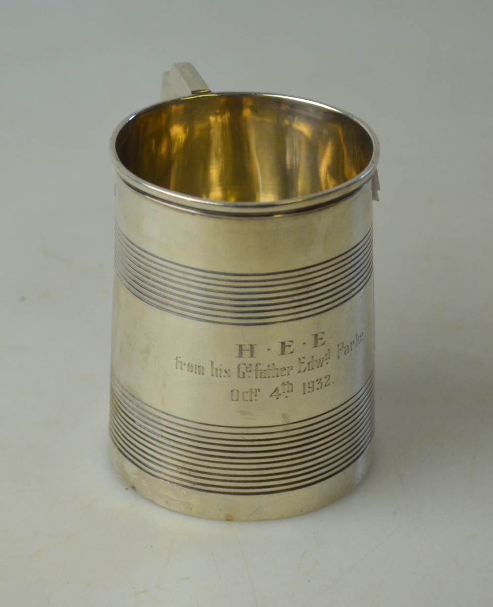 A George III banded silver Christening m - Image 3 of 4