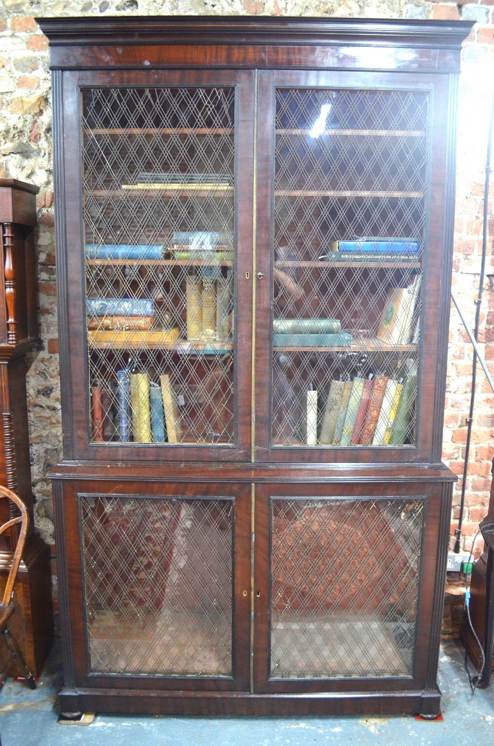 A George III mahogany library bookcase i