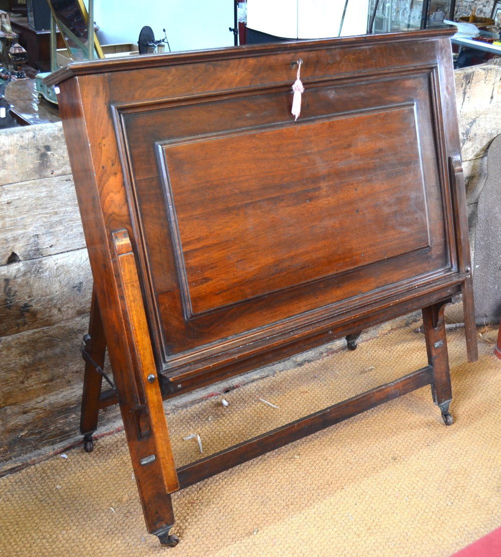 A 19th century mahogany folio browser st