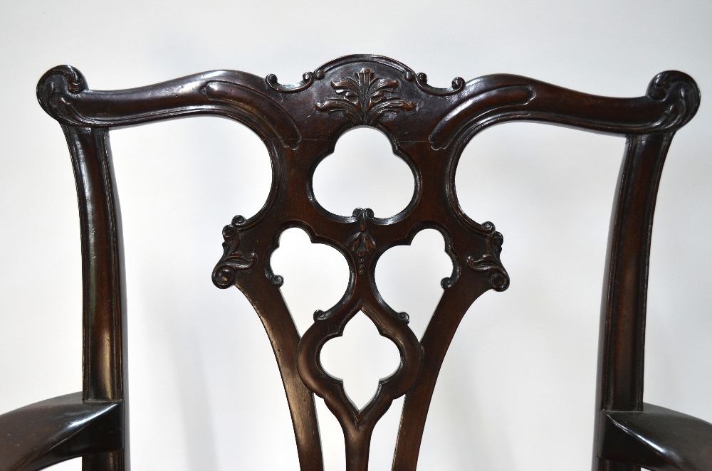 A pair of George III Chippendale style c - Image 3 of 5