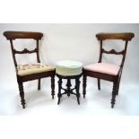 A pair of mahogany trafalgar back dining