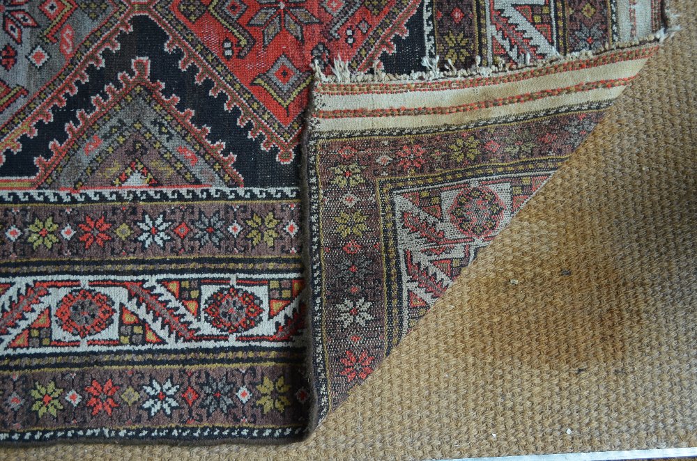 Antique Persian Kurdish rug, geometric d - Image 3 of 3