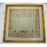 A Victorian needlework cross stitch samp