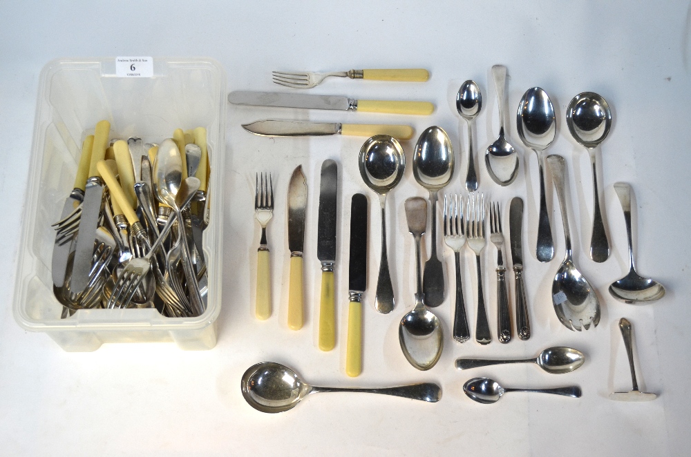 A quantity of electroplated and other flatware and cutlery