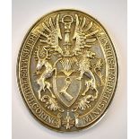 An extremely scarce Third Reich style ovoid white metal presentation medallion,