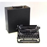 An Underwood Noiseless portable typewriter - very little used - in case