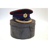 A Royal Engineer's officer's peaked cap with EIIR badge,