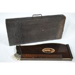 A German rosewood and ivory zither by Nenner & Hornsteiner, Mittenwald,