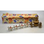 A crescent die cast model of the Coronation coach with eight horses and four postillions (box a/f)