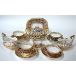 Ridgway and Herculaneum part tea service, early 19th century, pattern 487,