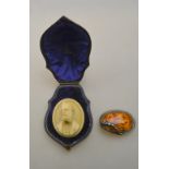 A Victorian high relief cameo of a bearded male,