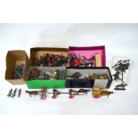 A boxed W Britain Farm Single-Horse Plough with Ploughman 142F,