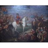 Manner of Benjamin West - Battle of the Boyne, oil on canvas,