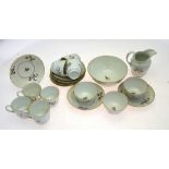 A late18th/early19th Century English fluted porcelain part tea service, possibly Worcester,