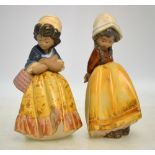 Two Lladro pottery models of young girls (2)