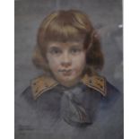 Arnold Mountfort - Portrait study of a young child, pastel, signed and dated 1914 lower left,