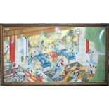 A large Chinese picture of an Imperial, or other high-ranking, banquet, overall dimensions,