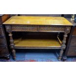 A Victorian Gothic revival oak buffet,