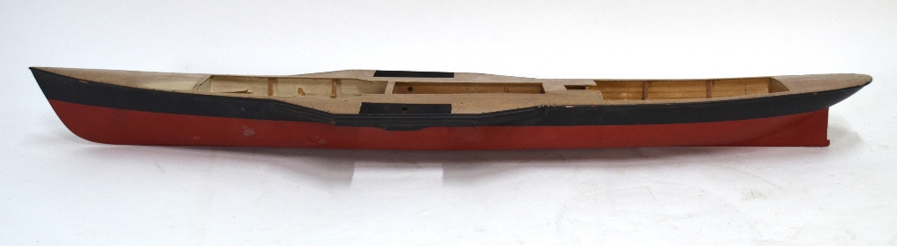 A vintage wooden pond-model hull of a Victorian paddle-steamer, - Image 5 of 6