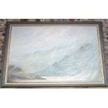 Paul Wintridge? - An extensive coastal seascape, oil on canvas,