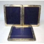 A set of three silver easel photograph frames, Kitney & Co.