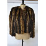 A 1940s multi-toned fur jacket,