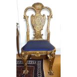 An 18th/19th century giltwood side chair in the manner of James Moore,