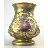 A Victorian silver plated tankard by Mappin engraved '2nd Surrey Artillery Brigade Presented To The