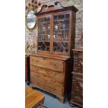 A 19th century mahogany secretaire bookcase,