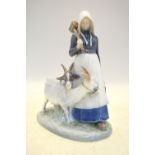 Royal Copenhagen figural group - Girl with Goats, no.