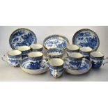 A Chinese blue and white part service,