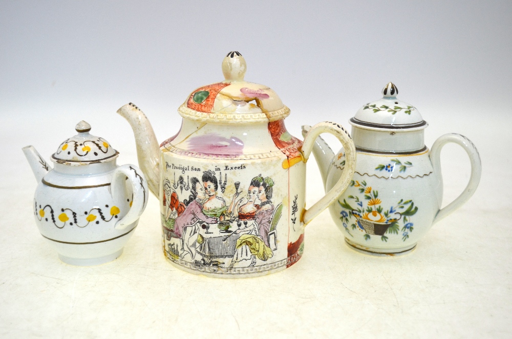 Three English teapots,