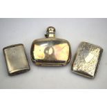 A late Victorian small silver hip-flask, James Dixon & Sons, Sheffield 1896,