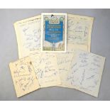 114 football autographs 1940-50s: 1946-47 Aldershot,