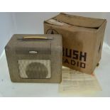 A circa 1950s Bush BAC 31 Receiver, portable wireless with simulated shagreen cover,