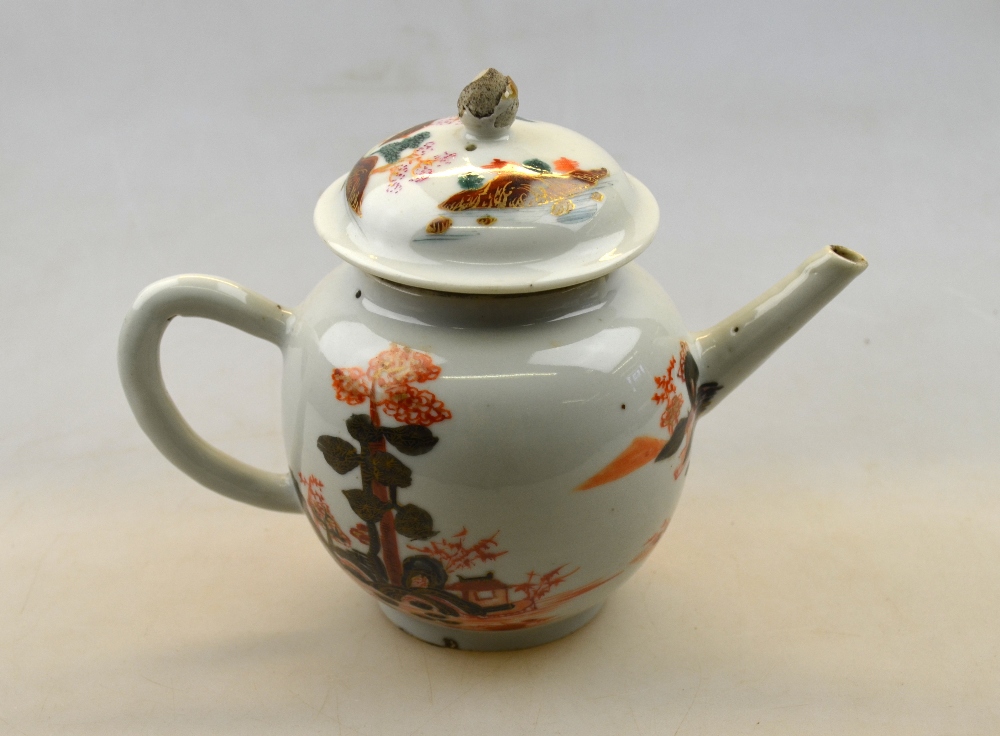 A small Chinese blue and white teapot wi - Image 9 of 12