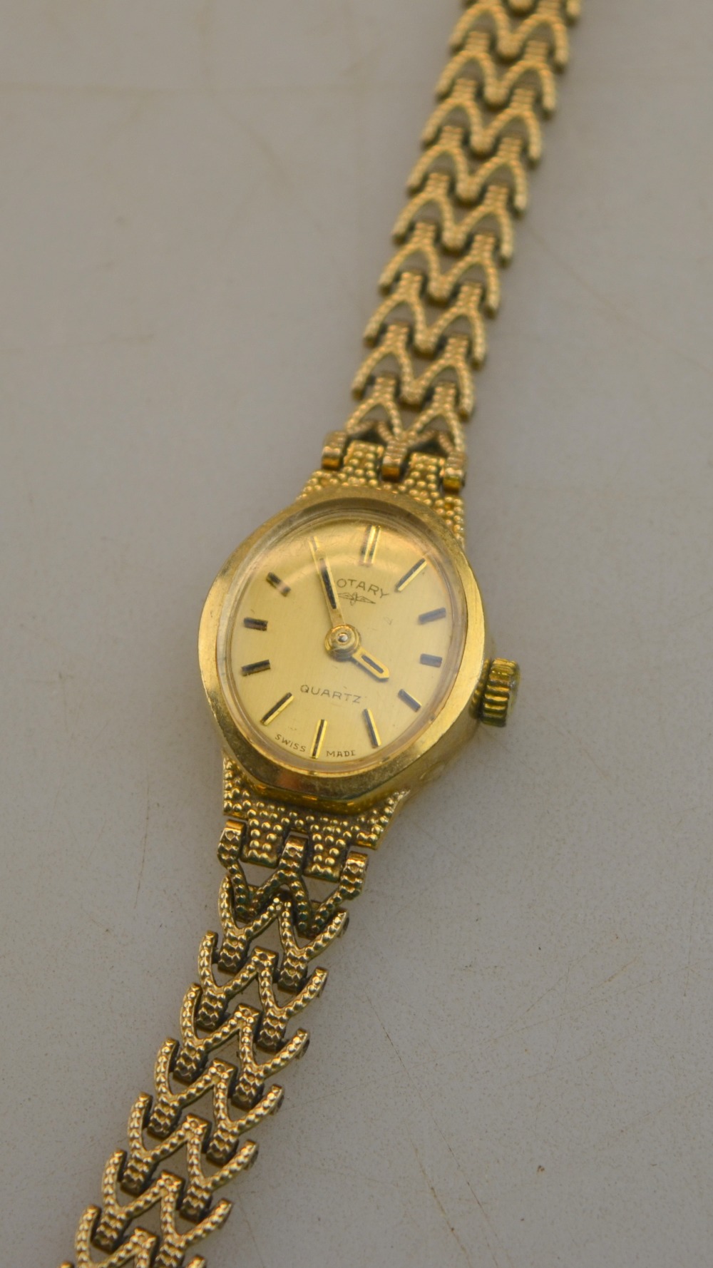 A lady's 9ct gold Rotary wristwatch with - Image 2 of 2