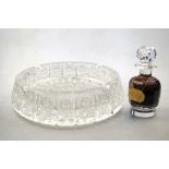 Baccarat, France - a cut glass flask and