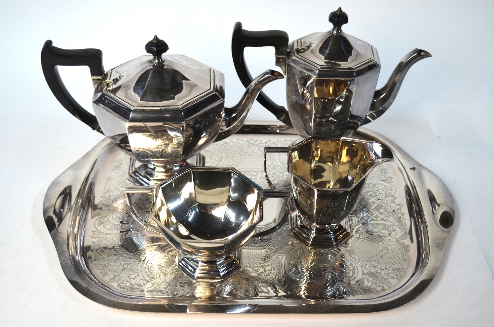 An Art Deco epns four-piece tea/coffee s