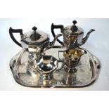 An Art Deco epns four-piece tea/coffee s